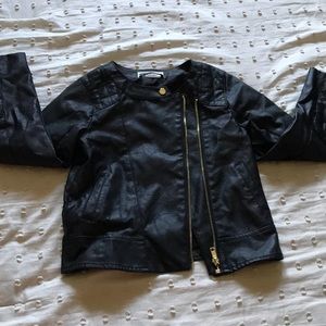 Pleather girls jacket